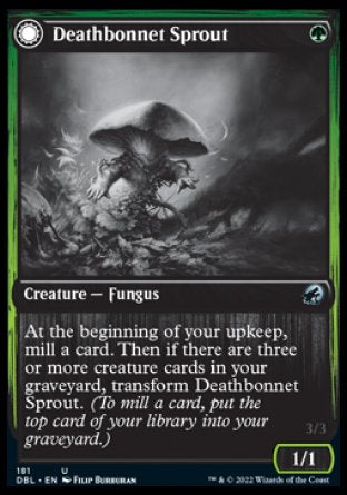 (181) Magic The Gathering Innistrad: Double Feature Single: Deathbonnet Sprout // Deathbonnet Hulk Holo Uncommon