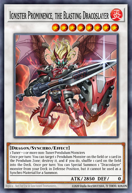 (253) YuGiOh TCG RA04: Quarter Century Stampede Single: Ignister Prominence, the Blasting Dracoslayer (V.1 - Platinum Secret Rare)  Platinum Secret Rare
