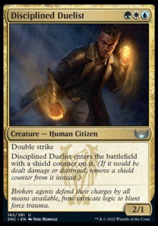(182) Magic The Gathering Streets of New Capenna Single: Disciplined Duelist Holo Uncommon