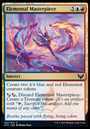 (182) Magic The Gathering Strixhaven: School of Mages Single: Elemental Masterpiece Holo Common