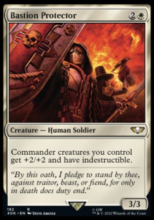 (182) Magic The Gathering Universes Beyond: Warhammer 40000 Single: Bastion Protector  Rare