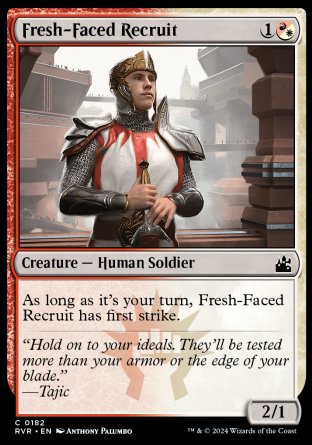 (182) Magic The Gathering Ravnica Remastered Single: Fresh-Faced Recruit  Common