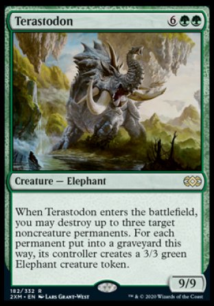 (182/332) Magic The Gathering Double Masters Single: Terastodon  Rare