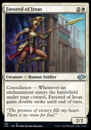 (182) Magic The Gathering Jumpstart 2022 Single: Favored of Iroas  Uncommon