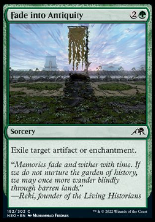 (182) Magic The Gathering Kamigawa: Neon Dynasty Single: Fade into Antiquity Holo Common