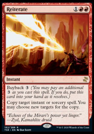 (182/289) Magic The Gathering Time Spiral Remastered Single: Reiterate Holo Rare