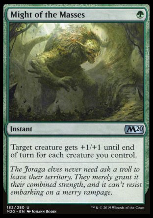 (182/280) Magic The Gathering Core 2020 Single: Might of the Masses Holo Uncommon