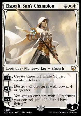 (182) Magic The Gathering Commander: March of the Machine Single: Elspeth, Sun's Champion  Mythic