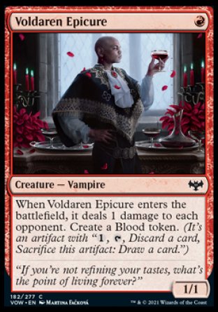 (182) Magic The Gathering Innistrad: Crimson Vow Single: Voldaren Epicure  Common
