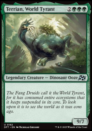 (182) Magic The Gathering Aetherdrift Single: Terrian, World Tyrant  Uncommon