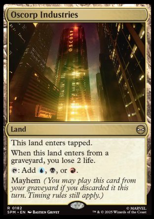 (182) Magic The Gathering Magic: The Gathering | Marvel's Spider-Man Single: Oscorp Industries Holo Rare
