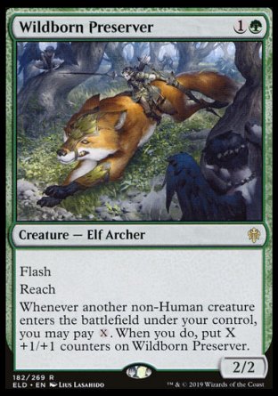 (182/269) Magic The Gathering Throne of Eldraine Single: Wildborn Preserver Holo Rare