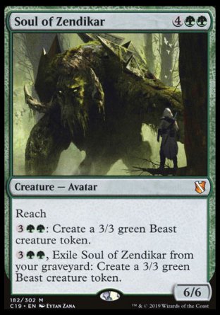 (182) Magic The Gathering Commander 2019 Single: Soul of Zendikar  Mythic