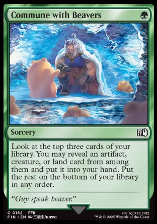 (182) Magic The Gathering Magic: The Gathering - FINAL FANTASY Single: Commune with Beavers  Common