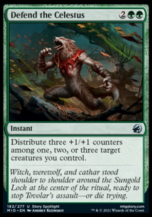 (182) Magic The Gathering Innistrad: Midnight Hunt Single: Defend the Celestus  Uncommon