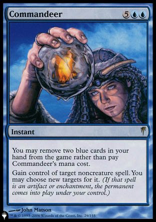 (029) Magic The Gathering The List Single: Commandeer  Rare