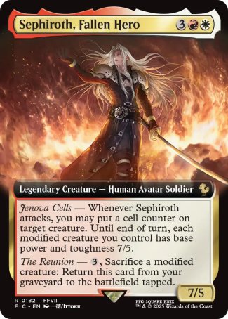 (182) Magic The Gathering Commander: Magic: The Gathering - FINAL FANTASY: Extras Single: Sephiroth, Fallen Hero  Rare