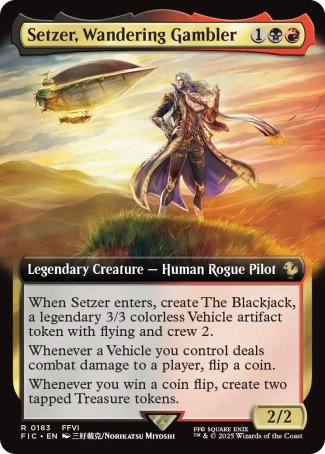 (183) Magic The Gathering Commander: Magic: The Gathering - FINAL FANTASY: Extras Single: Setzer, Wandering Gambler Holo Rare