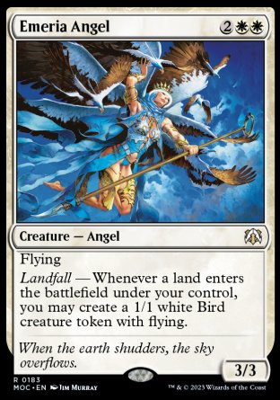 (183) Magic The Gathering Commander: March of the Machine Single: Emeria Angel  Rare