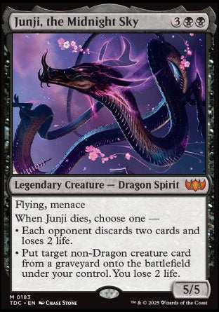 (183) Magic The Gathering Commander: Tarkir: Dragonstorm Single: Junji, the Midnight Sky  Mythic