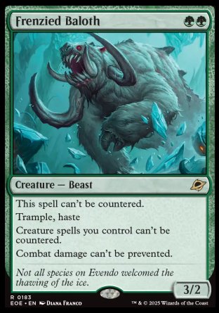 (183) Magic The Gathering Edge of Eternities: Promos Single: Frenzied Baloth (V.1)  Rare
