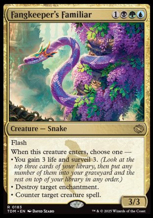 (183) Magic The Gathering Tarkir: Dragonstorm: Promos Single: Fangkeeper's Familiar (V.1)  Holo Rare