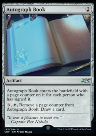 (183) Magic The Gathering Unfinity Single: Autograph Book Holo Uncommon