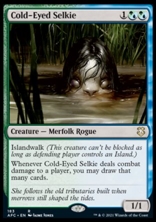 (183) Magic The Gathering Commander: Adventures in the Forgotten Realms Single: Cold-Eyed Selkie  Rare