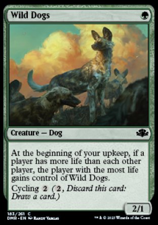 (183) Magic The Gathering Dominaria Remastered Single: Wild Dogs  Common