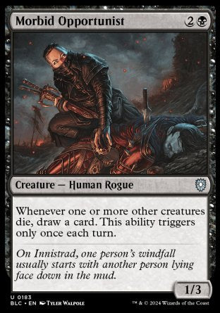 (183) Magic The Gathering Commander: Bloomburrow Single: Morbid Opportunist  Uncommon