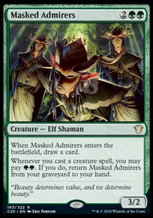 (183/322) Magic The Gathering Commander: Ikoria Single: Masked Admirers  Rare