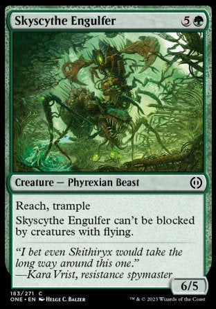 (183) Magic The Gathering Phyrexia: All Will Be One Single: Skyscythe Engulfer Holo Common