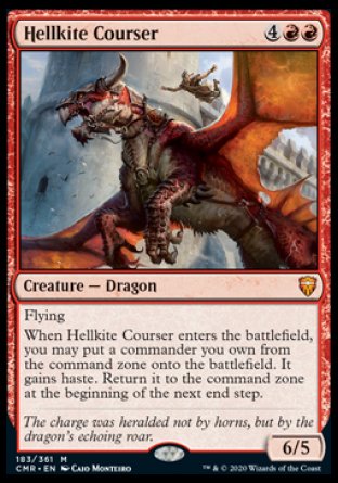 (183/361) Magic The Gathering Commander Legends Single: Hellkite Courser Holo Mythic
