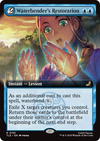 (183) Magic The Gathering Magic: The Gathering | Avatar: The Last Airbender: Eternal Single: Waterbender's Restoration (V.2) Holo Rare