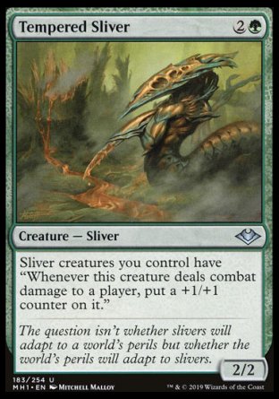 (183/254) Magic The Gathering Modern Horizons Single: Tempered Sliver  Uncommon