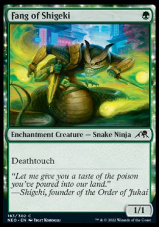 (183) Magic The Gathering Kamigawa: Neon Dynasty Single: Fang of Shigeki  Common