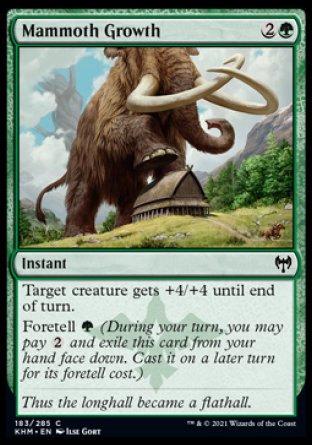 (183/285) Magic The Gathering Kaldheim Single: Mammoth Growth  Common