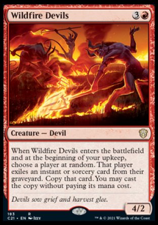 (183) Magic The Gathering Commander: Strixhaven Single: Wildfire Devils  Rare