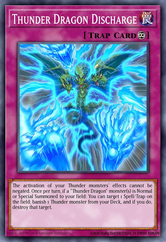 (208) YuGiOh TCG MP19: 2019 Gold Sarcophagus Tin Mega Pack Single: Thunder Dragon Discharge  Common