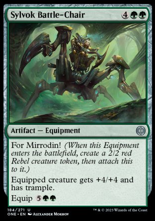 (184) Magic The Gathering Phyrexia: All Will Be One Single: Sylvok Battle-Chair  Uncommon
