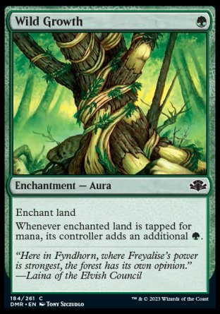 (184) Magic The Gathering Dominaria Remastered Single: Wild Growth  Common