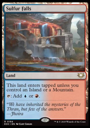 (184) Magic The Gathering Commander: Edge of Eternities Single: Sulfur Falls  Rare