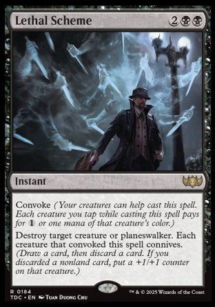 (184) Magic The Gathering Commander: Tarkir: Dragonstorm Single: Lethal Scheme  Rare