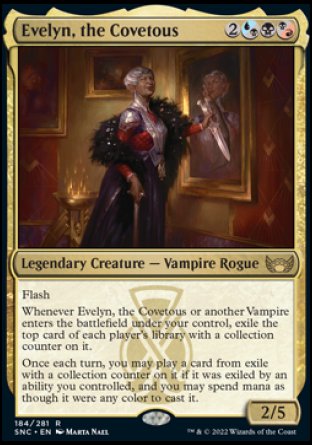 (184) Magic The Gathering Streets of New Capenna Single: Evelyn, the Covetous  Rare