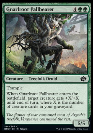 (184) Magic The Gathering The Brothers' War Single: Gnarlroot Pallbearer  Common