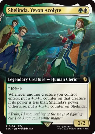 (184) Magic The Gathering Commander: Magic: The Gathering - FINAL FANTASY: Extras Single: Shelinda, Yevon Acolyte  Rare