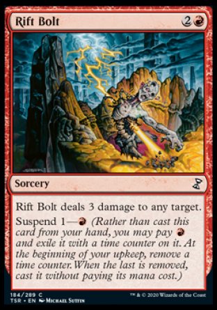 (184/289) Magic The Gathering Time Spiral Remastered Single: Rift Bolt  Common