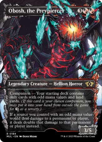 (184) Magic The Gathering Multiverse Legends Single: Obosh, the Preypiercer (V.3) Holo Rare