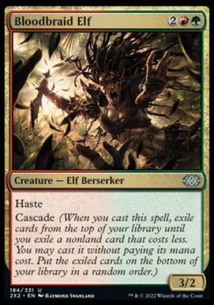 (184) Magic The Gathering Double Masters 2022 Single: Bloodbraid Elf  Uncommon