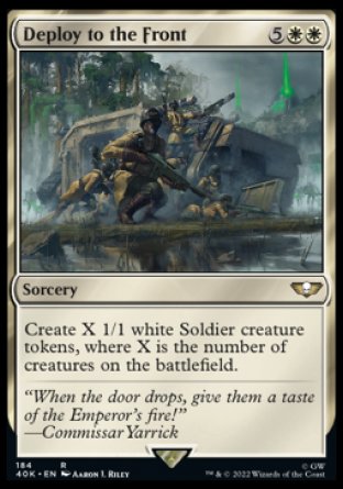 (184) Magic The Gathering Universes Beyond: Warhammer 40000 Single: Deploy to the Front Holo Rare